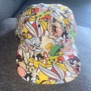 Looney Tunes All Over Print Snapback Hat Bugs Bunny Daffy L1